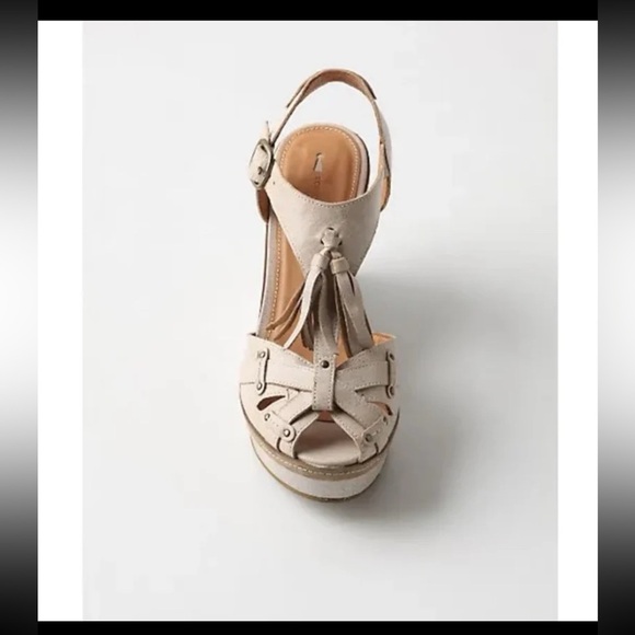 NWT Anthropologie Schuler and Sons Philadelphia Leather Wedge Sandals 
size 8.5 - Picture 4 of 13